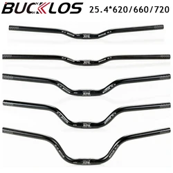 BUCKLOS 25.4MM Bicycle Swallow Handlebar 620MM 660MM 720MM Bike Riser Handlebar Aluminum Alloy Mountain Bike Handle Bar