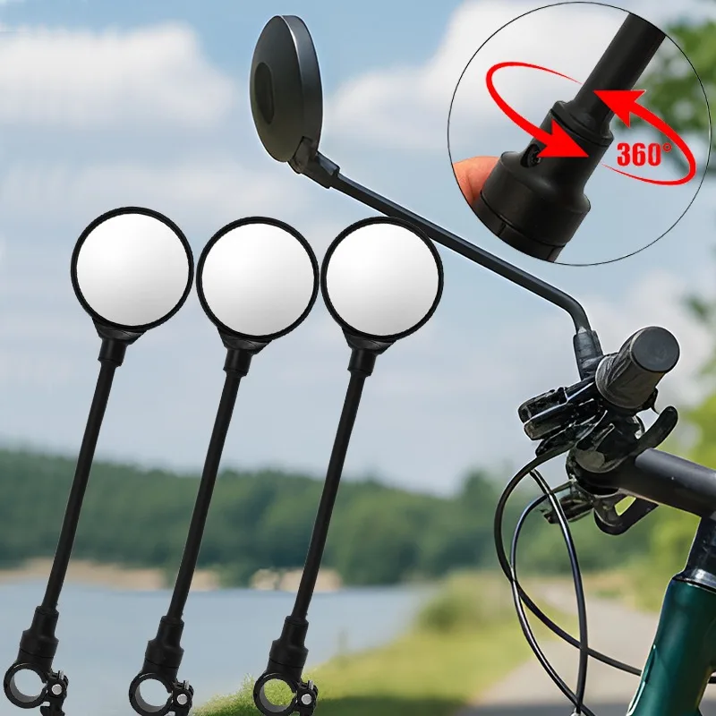 1/2PCS Cycling Parts Adjustable Hose Bicycle Rear View Mirror Motorcycle Handlebar Mirror Adjustable Reflective Rearview Mirrors