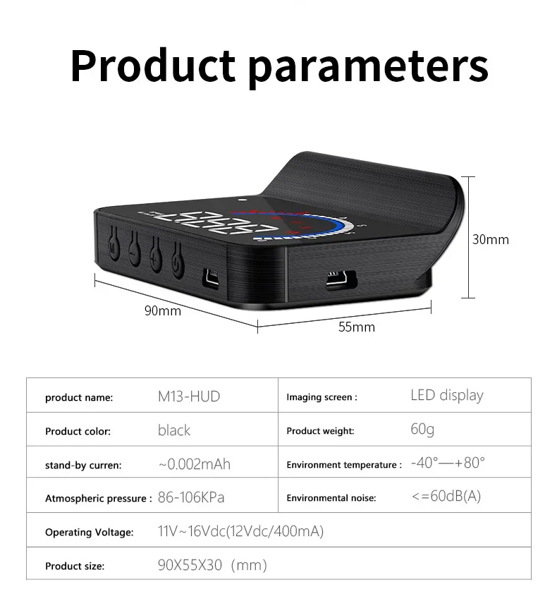 السيارات الإلكترونية سيارة HUD رئيس متابعة العرض obd2 + GPS EUOBD سرعة RPM استهلاك الوقود الجهد العارض الزجاج الأمامي الجهد إنذار