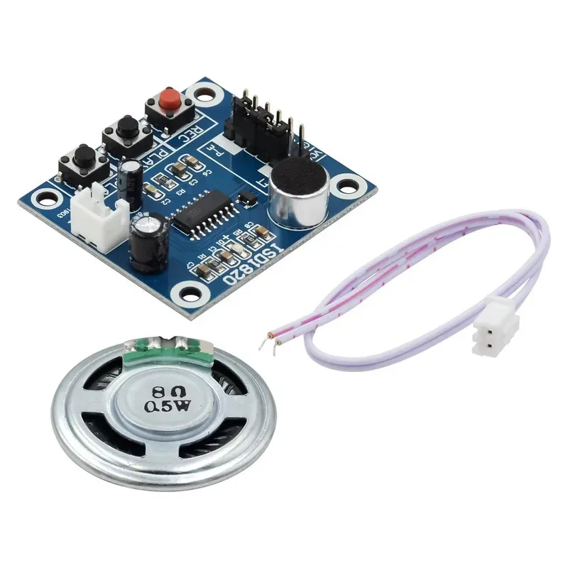 ISD1820 Voice Sound Recorder Module with Mic & Speaker One Touch Record 10-20 Seconds for DIY Toys, Alarm, Learning Board