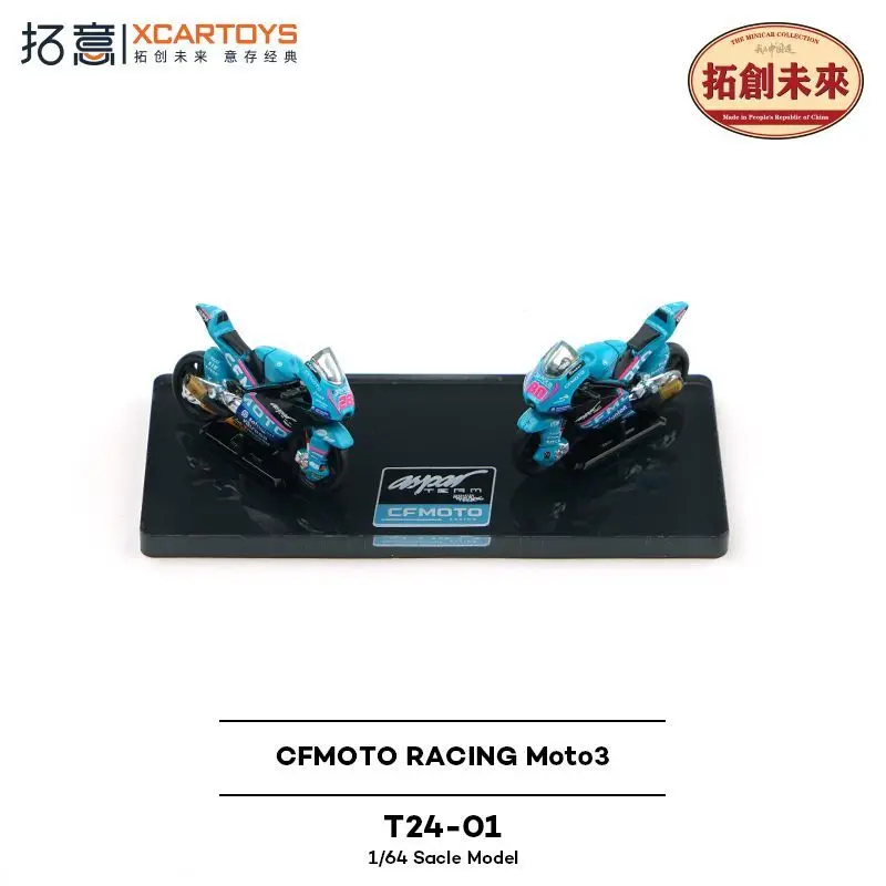 XCARTOYS 1/64 CFMOTO RACING Moto3 Kampioenschap Winnende Motorfietsmodel Twee - Auto Set Collectible Display Stuk