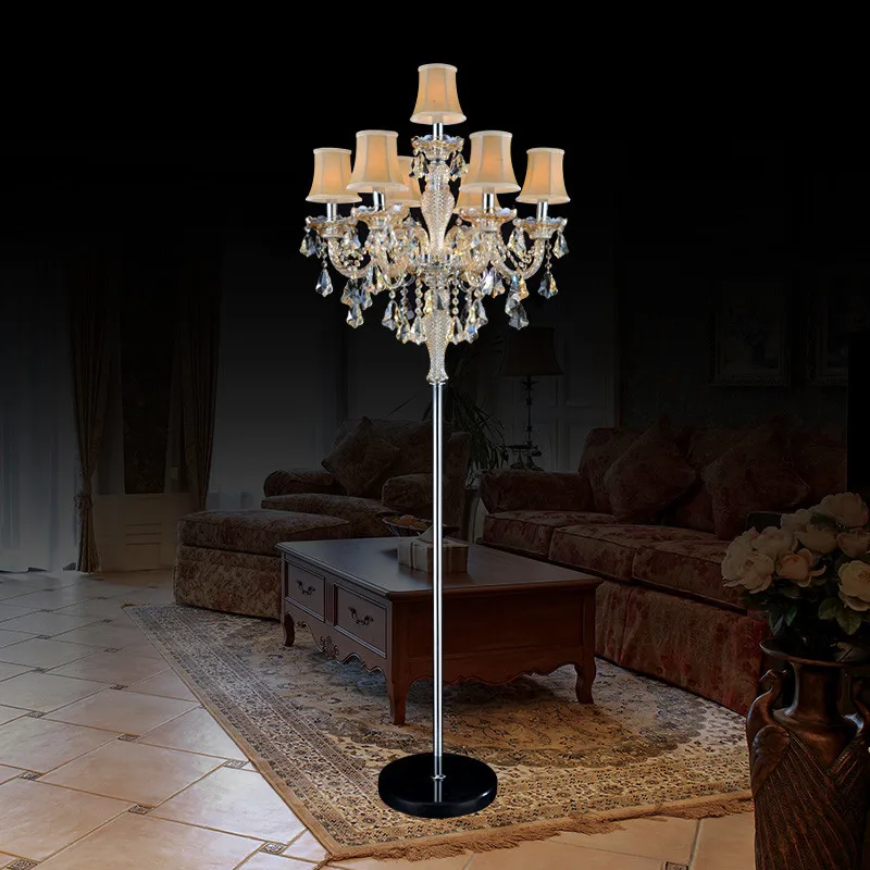 luzes de cristal luxo europeu lampada assoalho e14 vela lustre decorativo sala estar casamento dispositivo eletrico 7 01