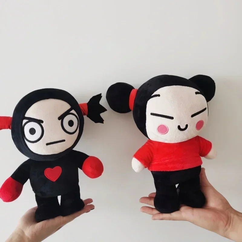 Juguetes de peluche Kawaii Pucca y Garu, Muñeca China de dibujos animados, muñecas de peluche suaves, figura de almohada para dormir, regalo de cumpleaños para niños, 30cm