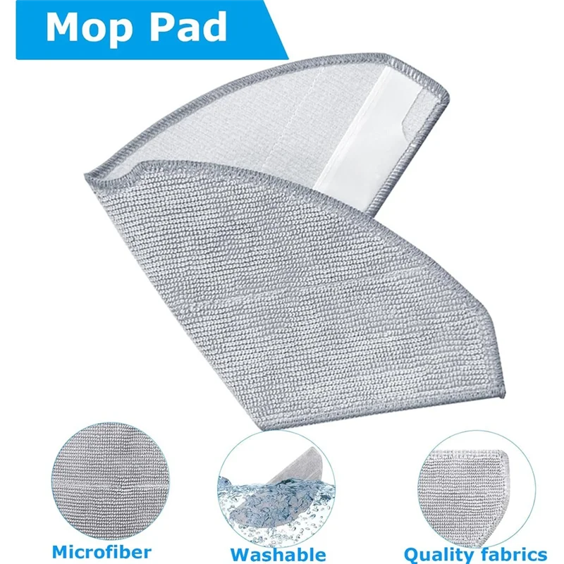 A76G-11PCS For Tapo RV30 Max Plus / RV20 Max Plus Vacuum Cleaner Parts Main Side Brush Filters Mop Cloth Dust Bags