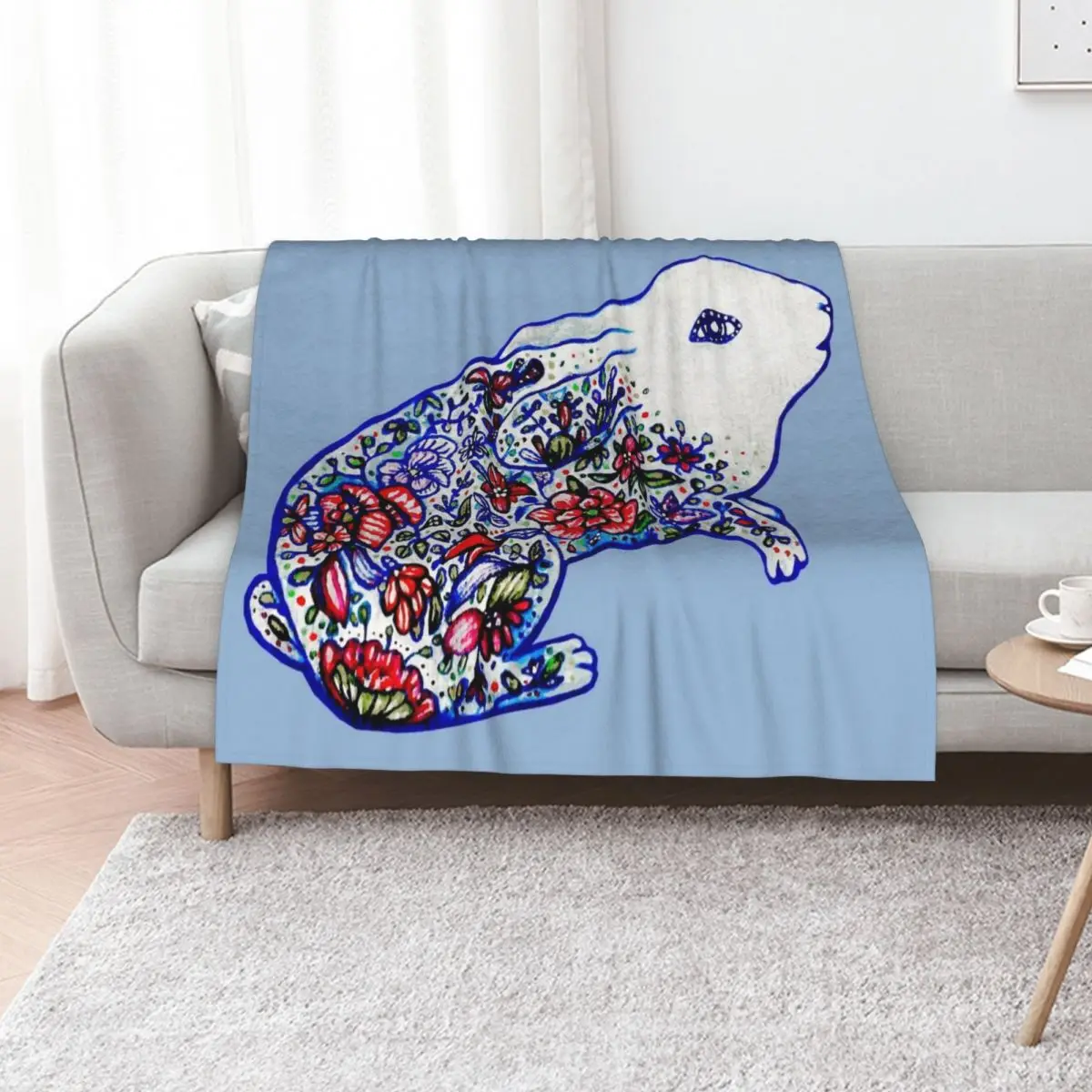 Garden Rabbit I Throw Blanket Summer Sofas Winter beds wednesday Custom Luxury Designer Blankets