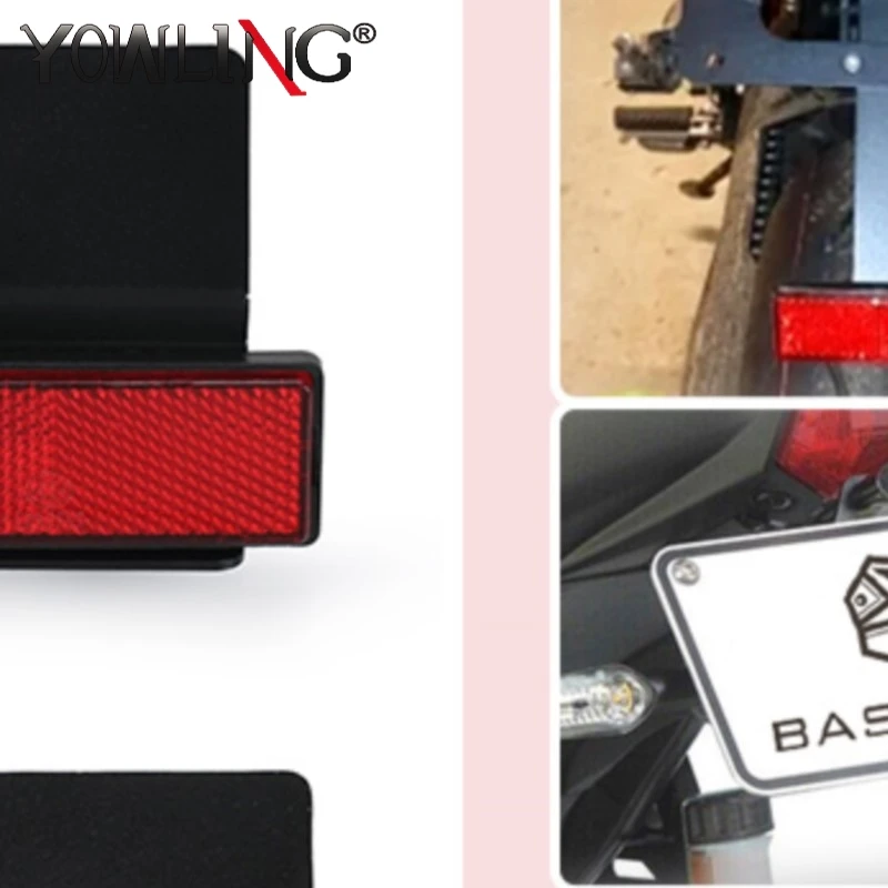 

License Plate Holder Extend Tail Reflector FOR HONDA CRF300L RALLY ABS XADV 750 CB750 CB599 CB600F Hornet XL750 TRANSALP CB650R
