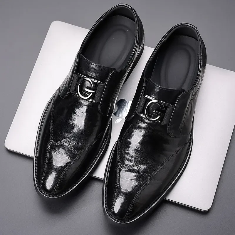 

Mens Leather Shoes Luxury Brand Pointed Business Dress Work Shoes Wedding Shoe for Men Formal Shoes Men Men's Plus Size 38-48