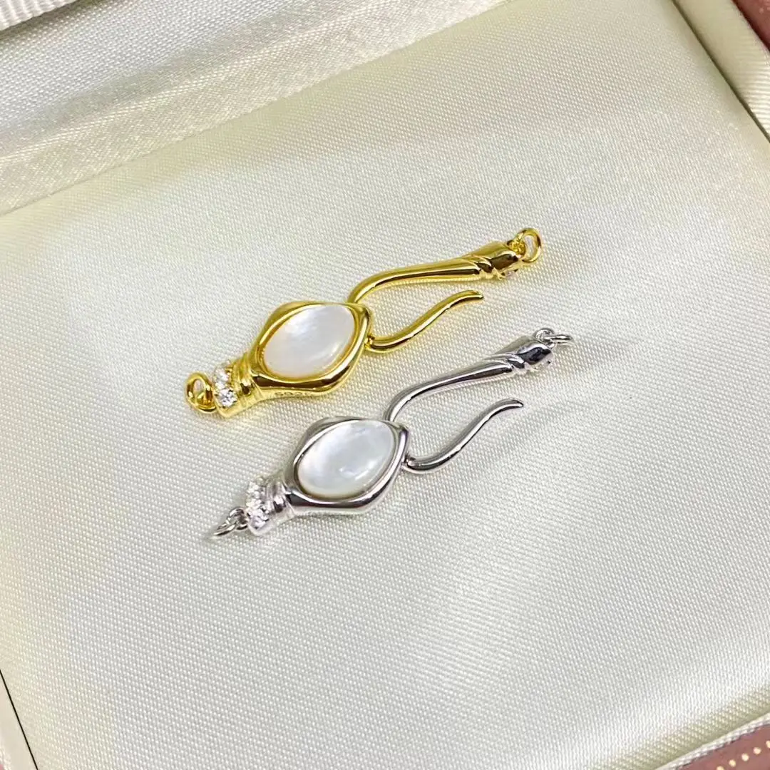 

Оптовая продажа DIY стерлингового серебра 925 пробы кулон ожерелье браслет застежка крючок аксессуары для жемчуга 5-12 мм 5 шт./лот