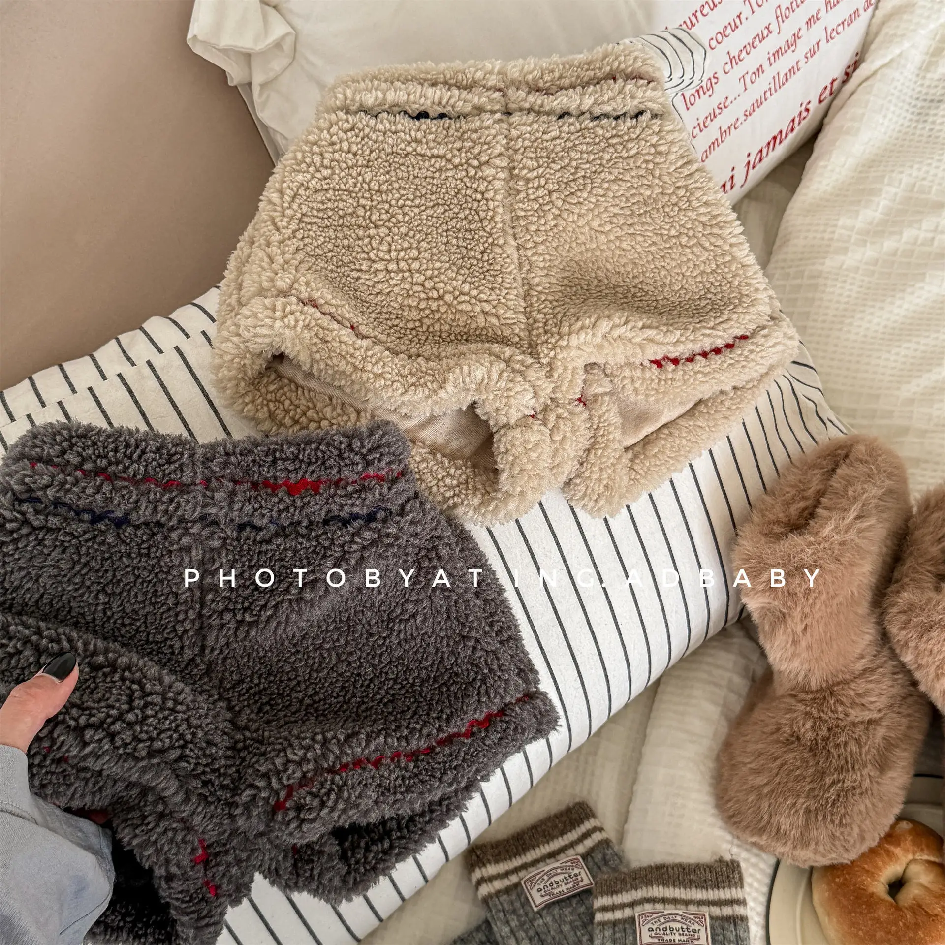 2025 Children's Clothing Autumn and Winter Clothing Girls' Lamb Wool Shorts Girls' Autumn Pants
