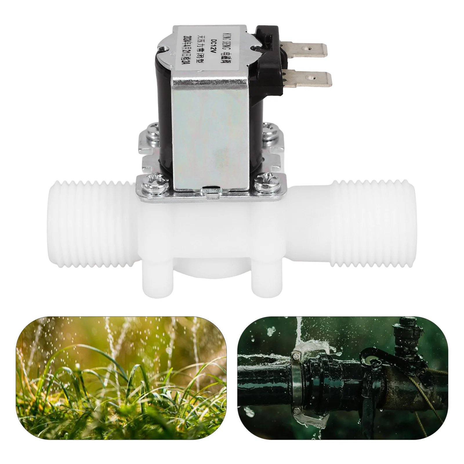 The Electromagnetic Valve 12v Sprinkler Solenoid Water Washing Machine Valves Rubber