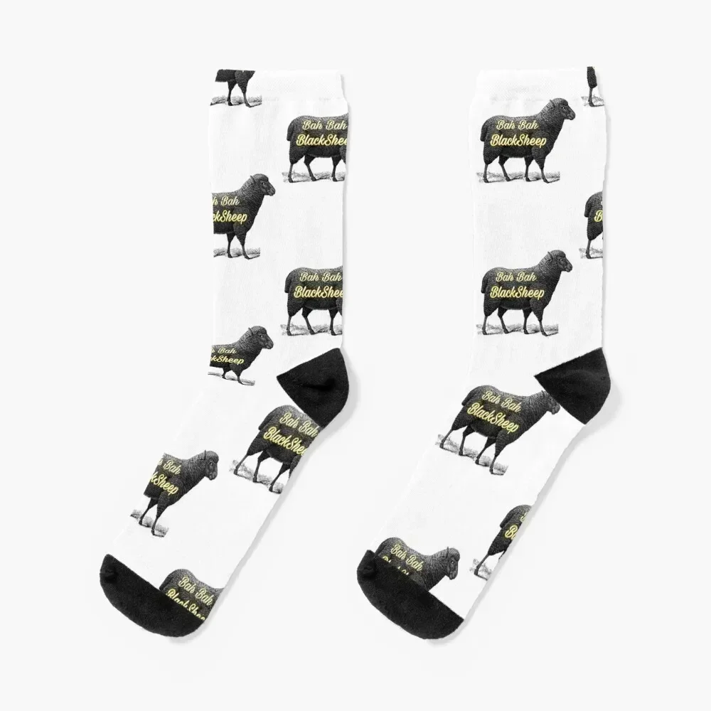 

black sheep logo on sheep Socks soccer anti-slip new year Men Socks Luxury Brand Women's