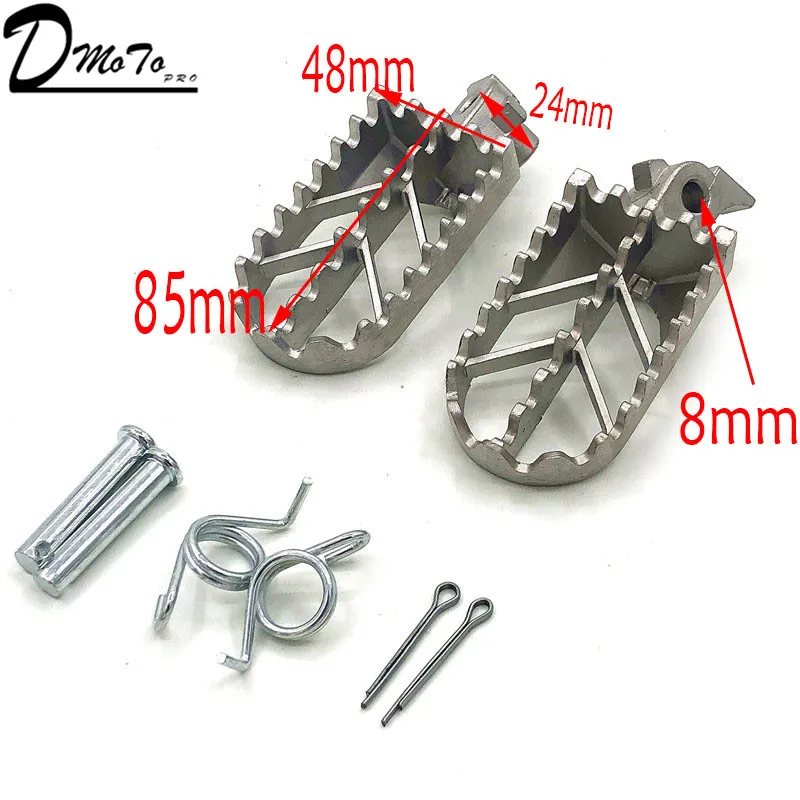 Stainless Steel Motorcycle Footpegs Foot Pegs Rest For Pit Dirt Motor Bike Pitster Pro XR50 CRF50 CRF70 SSR Thumpstar Motocross