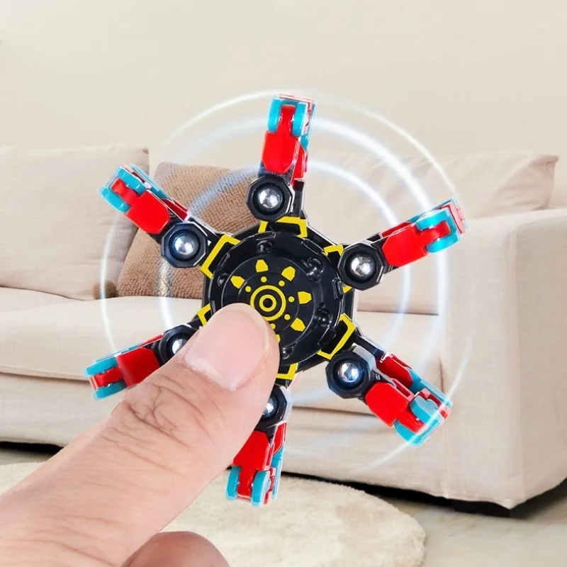 Fidget Spinners déformés, chaîne gyroscopique lumineuse, jouets pour enfants, anti-Stress, jouets de décompression, jouets sensoriels anti-Stress