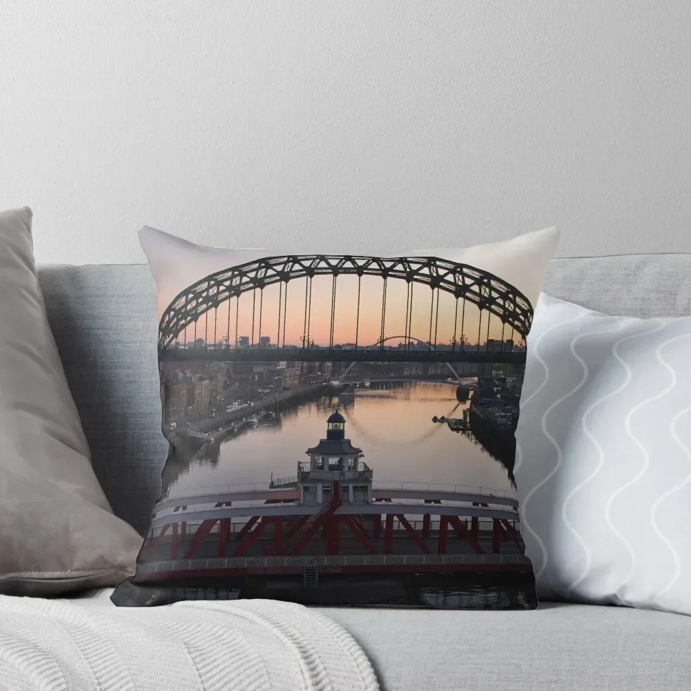 

Tyne Bridge at Dawn Throw Pillow luxury home accessories Cushion Covers For Living Room Cushion Cover For Sofa pillow