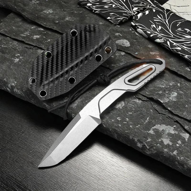 

New RAOT Small Straight Knife 8Cr13Mov Stainless steel All Knife Outdoor Self-defense Hiking Hunting Pocket Camping EDC Knife