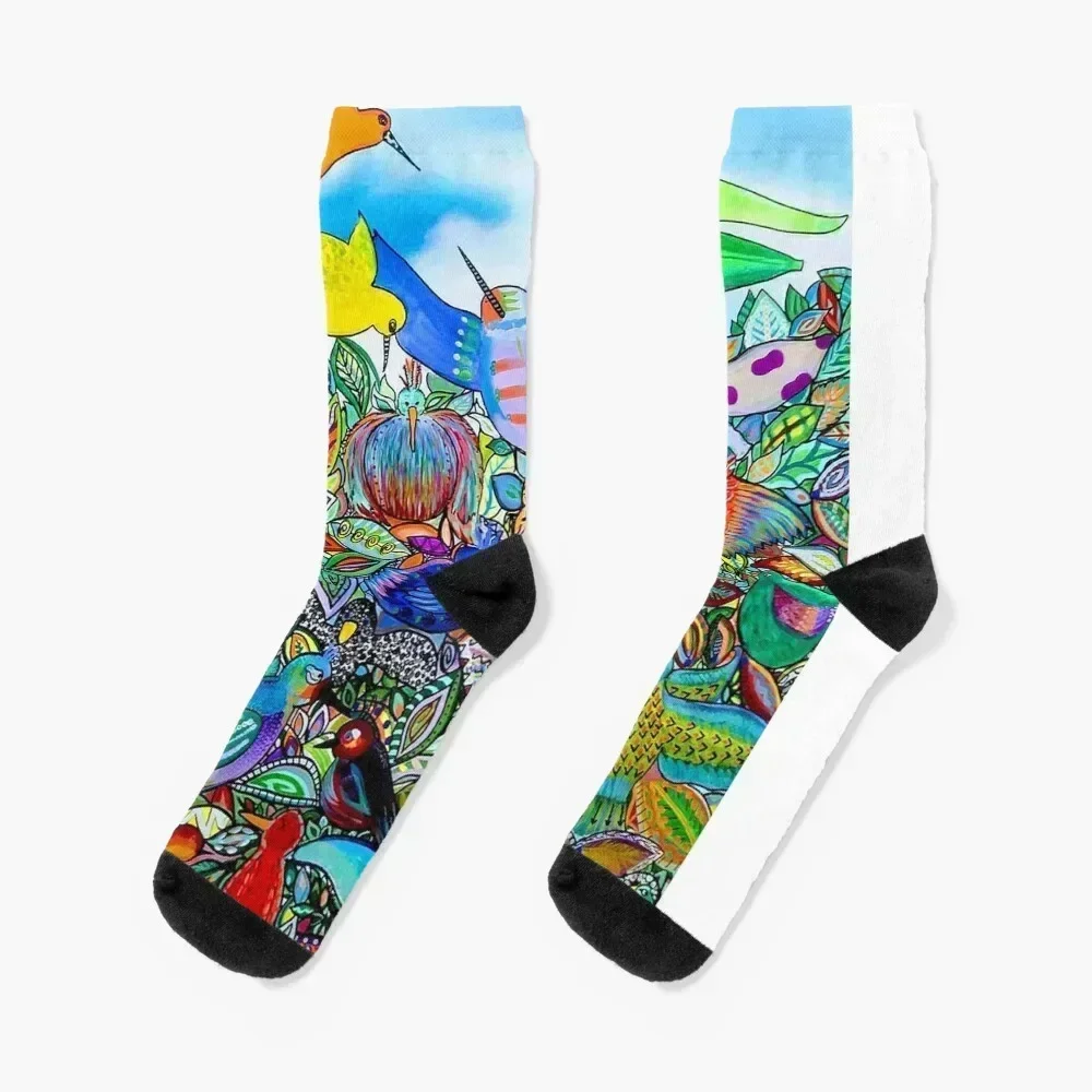 

Birds Of A Feather Socks happy ankle designer brand Soccer Socks Ladies Men's