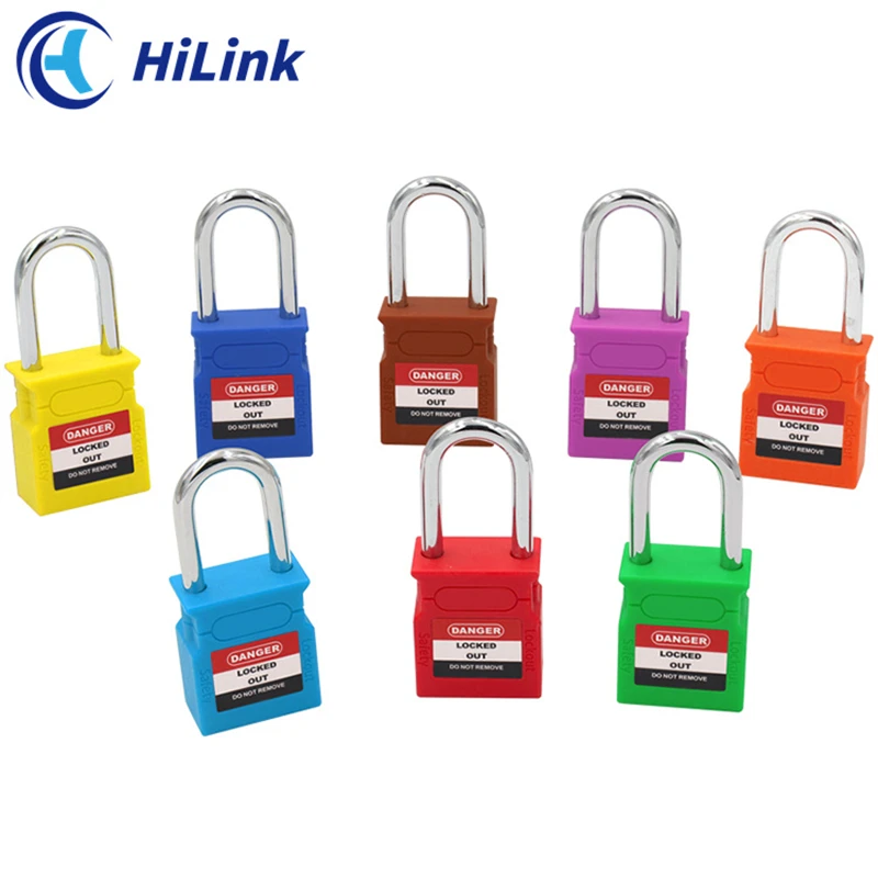

Upgrade Design Lock Body High Security LOTO 38mm Steel Shackle Safety Padlock With Warning Label