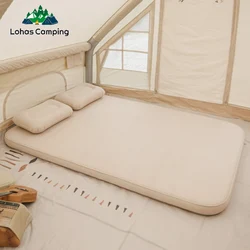 Lohascamping double Self-inflating Mattress Thick 10cm Compact Folding Camping Sleeping Bed Pad 1-2 Person Air Mat floor Tent