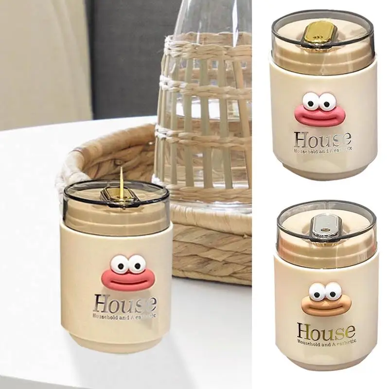 Tooth Picks Holder Dispenser Funny Automatic Pop-up Toothpick Dispenser Creative Cute Toothpick Container Storage Box For Home