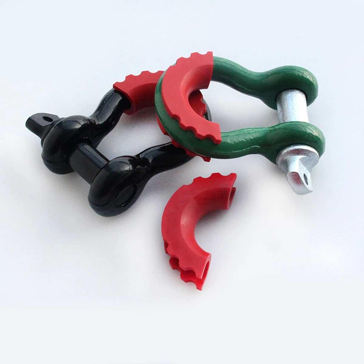 

2 pcs Rescue Winch Protective Cover Durable Metal Shackle Protector Fits 0.75 Inch Bow Shackles Wear Resistant Easy Install