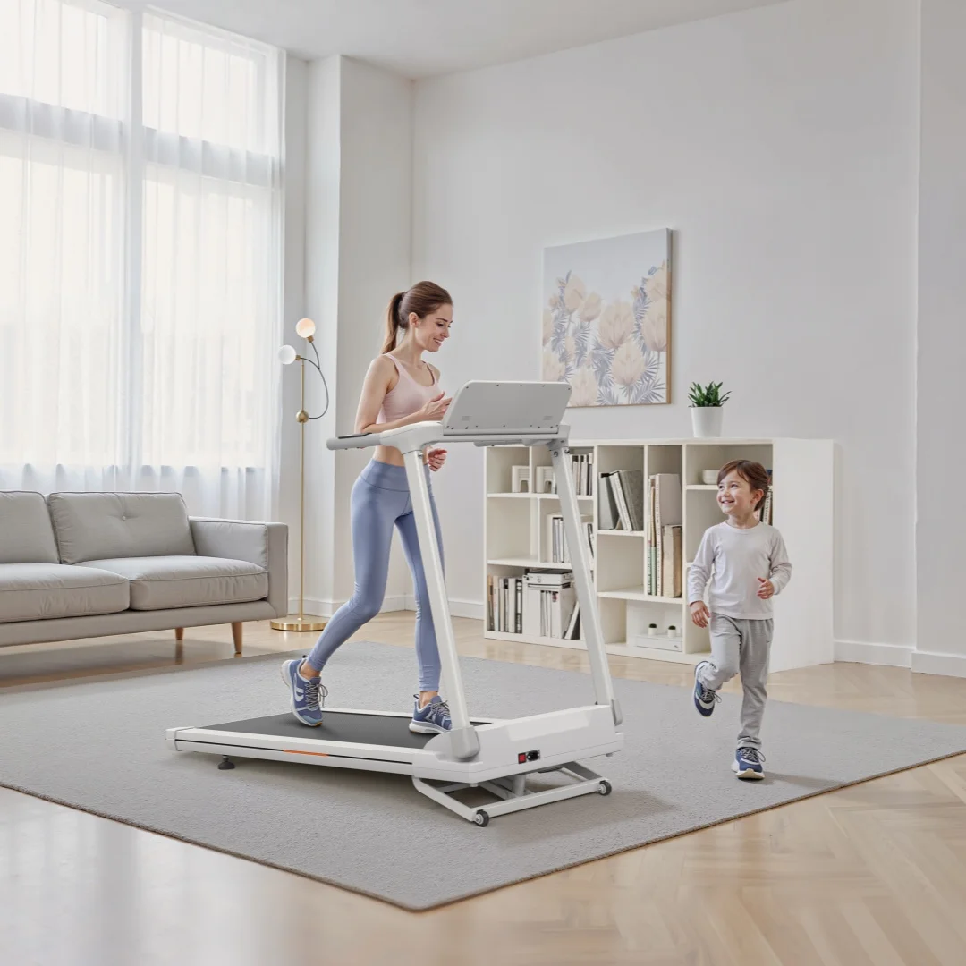 Hot-selling foldable electric treadmill, 2.25HP motor, 3-level incline and wireless heart for indoor fitness