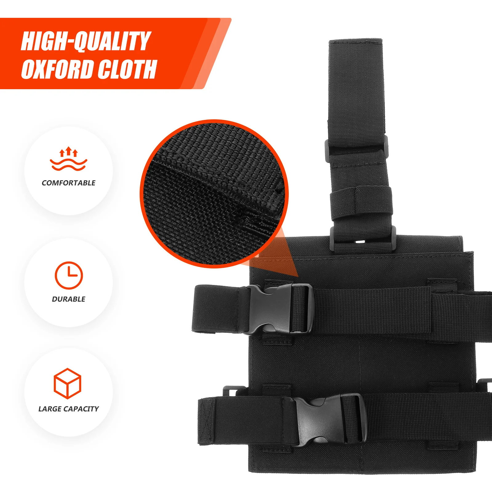 

Multi-Function Tactical Leg Bag Oxford Fabric Thigh Pouch for Outdoor Sports Travel Camping Hiking Secure Straps