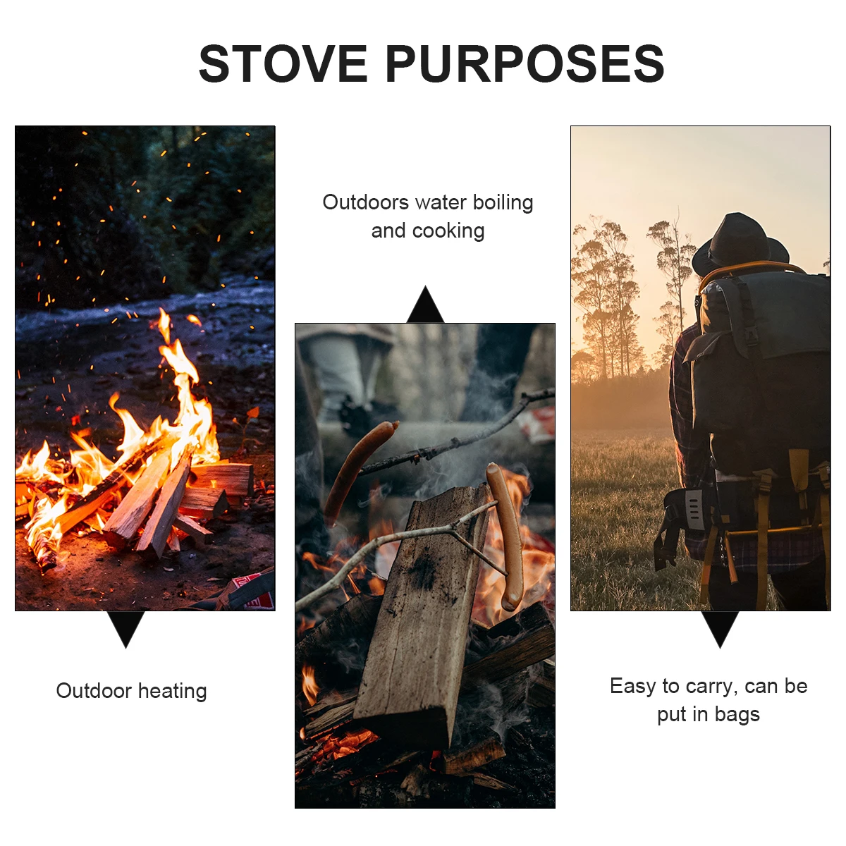 

Portable Stainless Steel Folding Stove Bbq Cookware Silver Size S for Outdoor Camping Picnic High Temperature Resistance