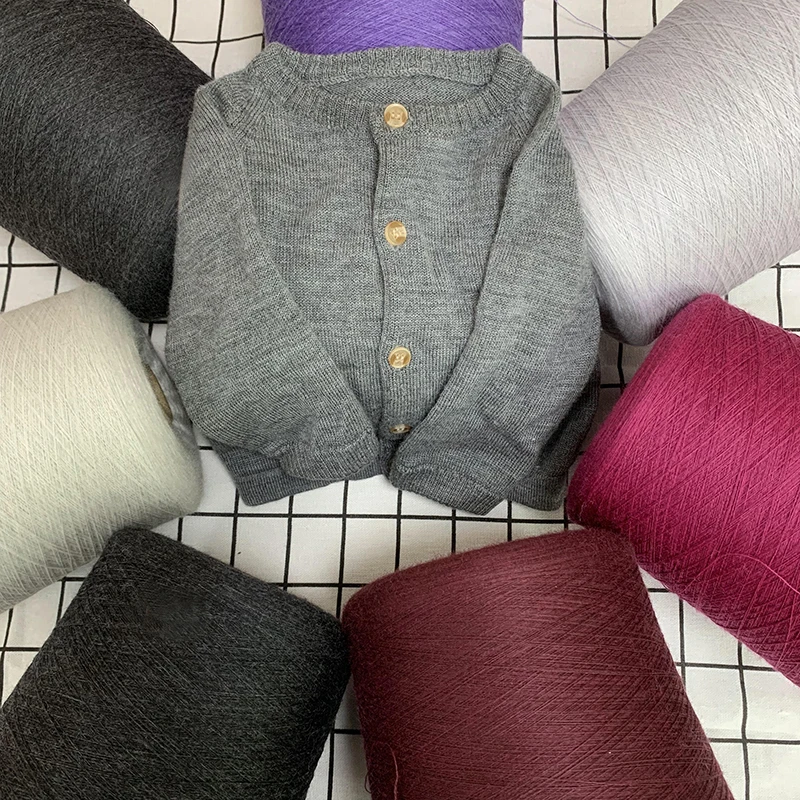 250g di filato di pura lana per lavorare a maglia 100% filato di cashmere lavorato a maglia all\'uncinetto maglione di lana filo per bambini sciarpa