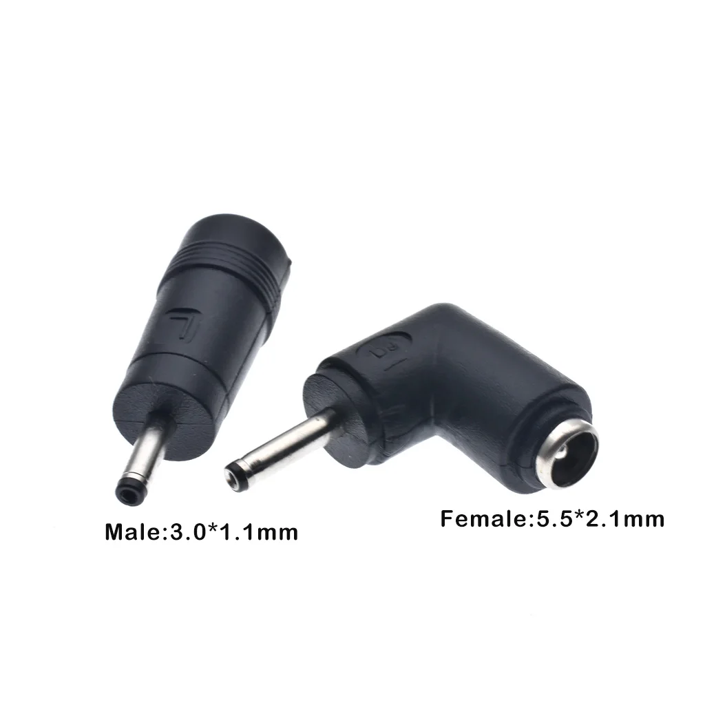 10pcs/lot 5.5 x 2.1 mm female to 3.0 x 1.1 mm male DC Power Connector Adapter Laptop 5.5*2.1 to 3.0*1.1