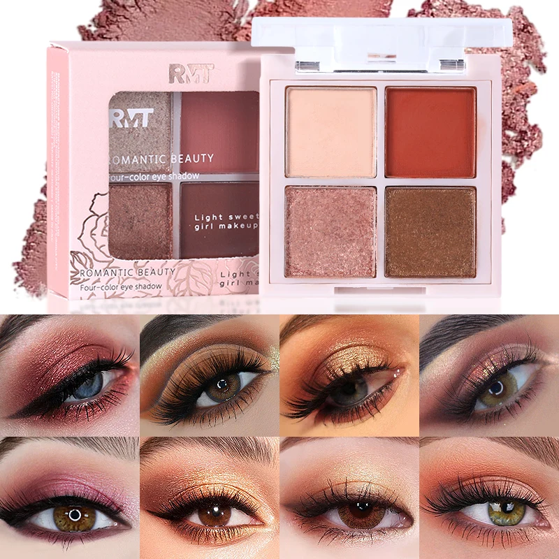 Beauty Makeup Eyeshadow Palette - باليت ظلال عيون رومانسي برباعي الألوان،