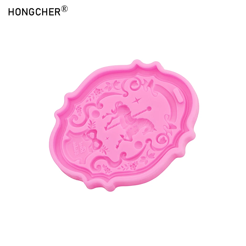 Carousel Wardrobe Plaster Fragrance Piece Hanging with Hole Hangable Hanging Sign Silicone Mould Car Hanging Jewelry Drip Mould