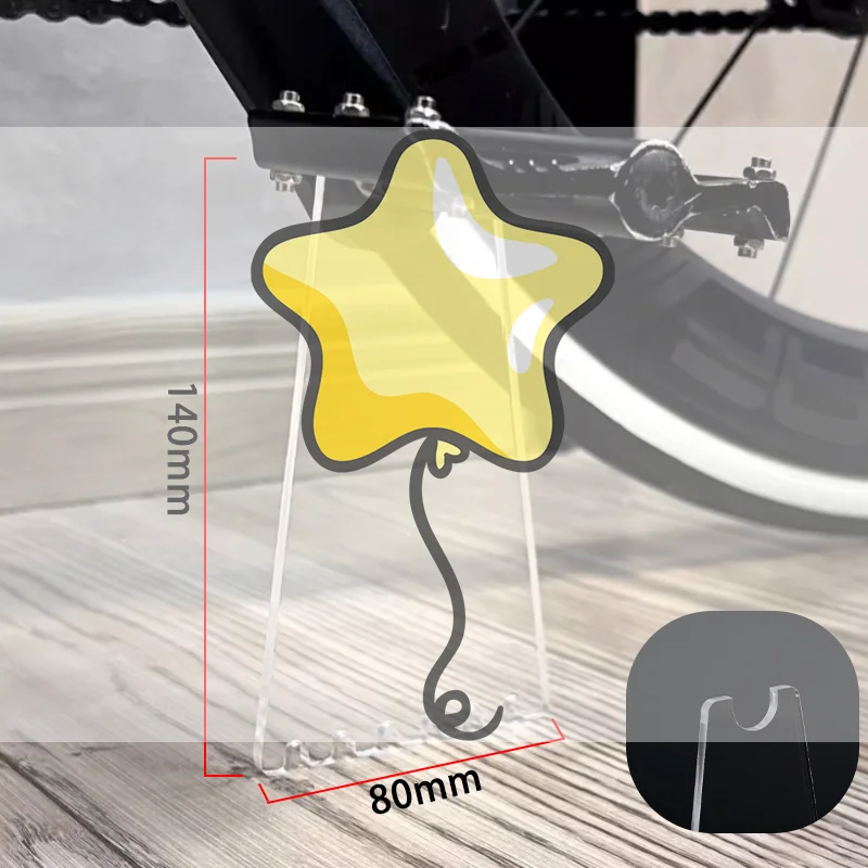 مسند دراجة أكريليك شفاف، مسند قدم محمول لدراجة الطرق الجبلية، مسند غير قابل للانزلاق، أجزاء ركوب الدراجات #1