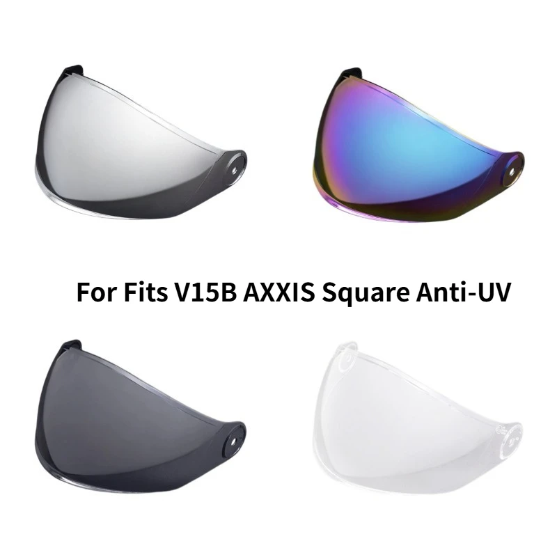 Nouvelle visière de casque de moto (1 pièce) compatible V15B AXXIS, carrée, anti-UV, anti-rayures, anti-poussière, pare-vent, pièces de moto