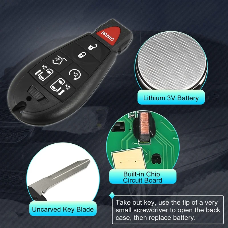 Keyless Entry Remote Car Key Fob M3N5WY783X For Dodge Grand Caravan For Chrysler Town And Country-N25R