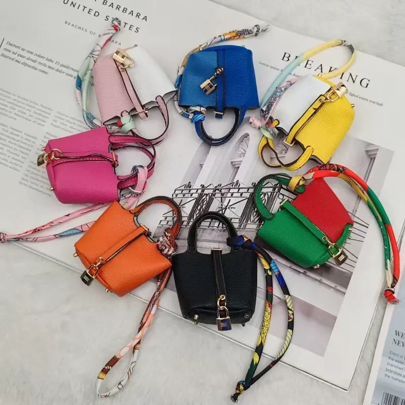 Mini Bag Pendant Car Keychain Hanging Accessory Zero Wallet Creative Portable Bracelet Bluetooth Earphone Bag Multifunctional