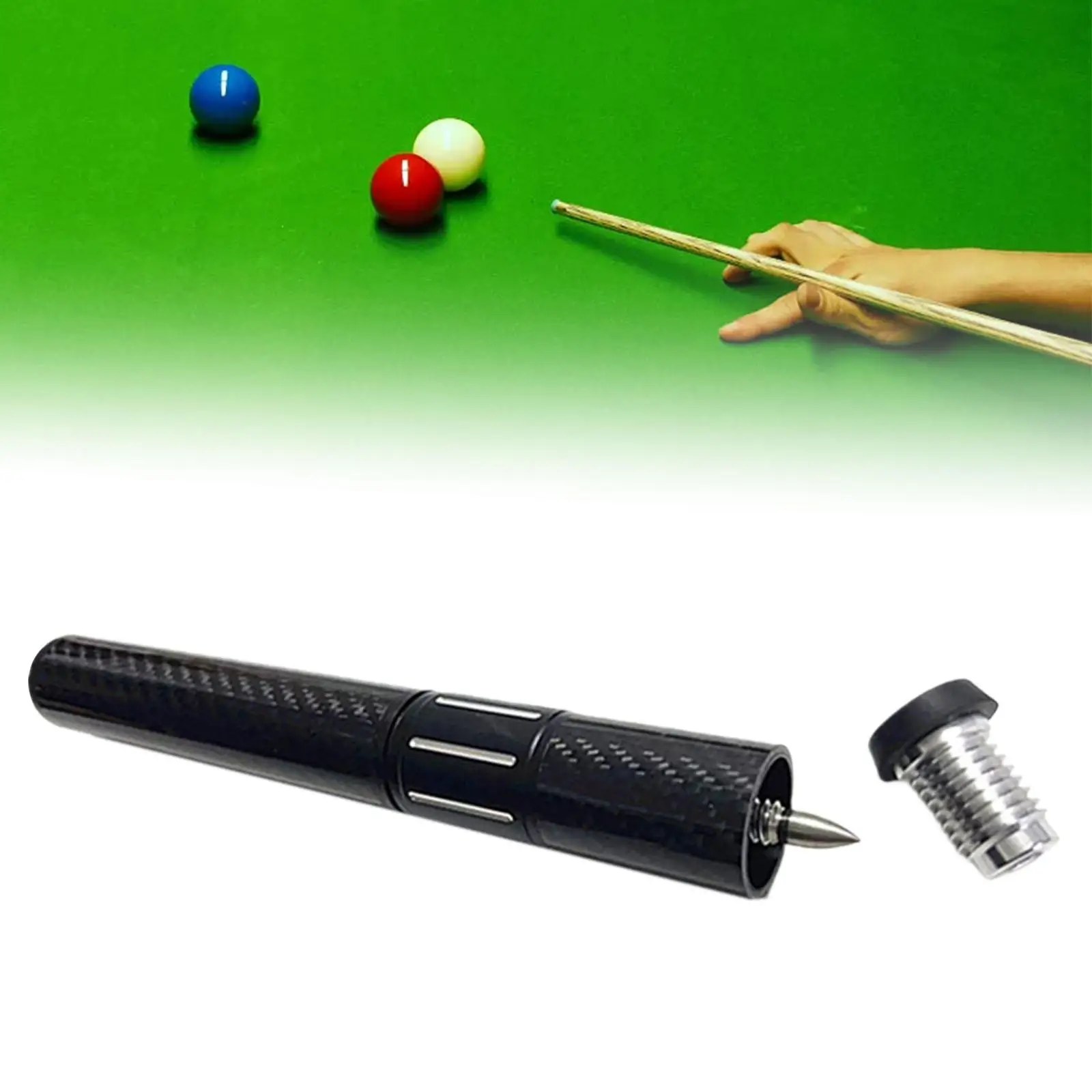 

Pool Cue Extension Retractable Billiard Connect Shaft Cue End Lengthener Snooker