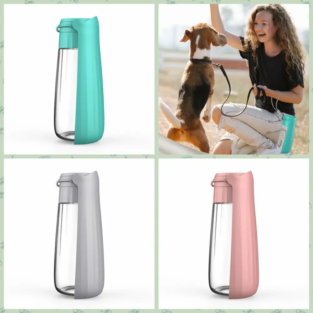 

Durable 550ml Dog Water Bottle Plastic High Capacity Pet Folding Drinker Foldable Anti-fall Travel