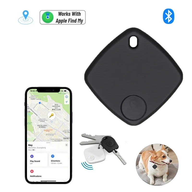 GPS tracker work with Apple find my app smart Bluetooth iTag anti lost reminder device MFI rated locator car key kids Pet Finder