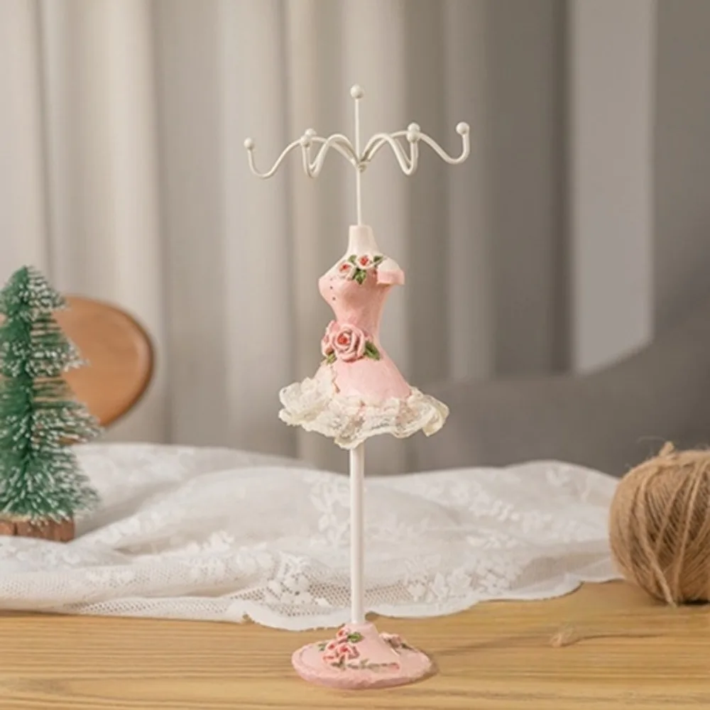 

Organizer Rack Dress Model Jewelry Display Rack Ring Princess Necklace Mannequin Display Stand Bow Flower