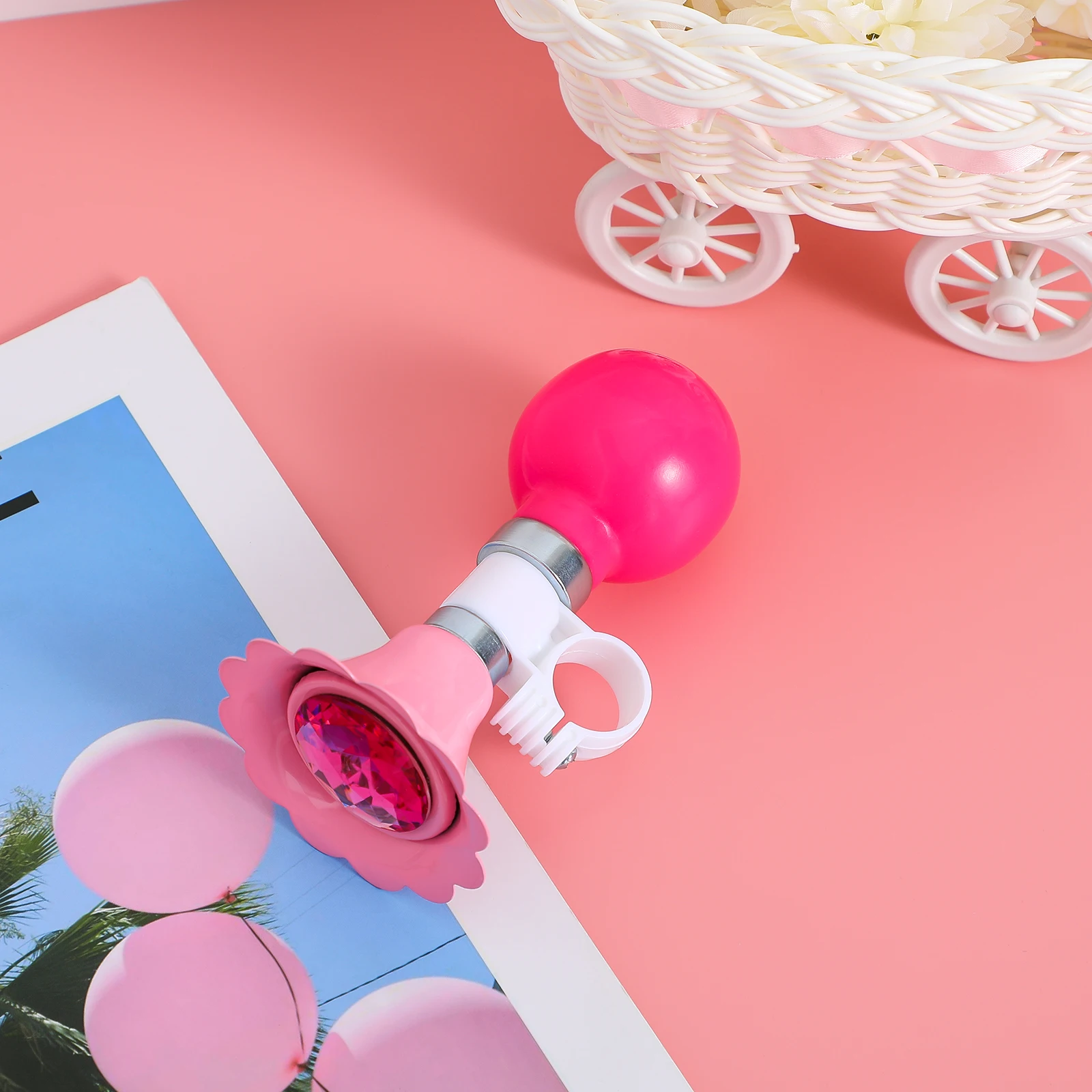 

Bicycle Horn Kids Bike Bell Clear Sound Cartoon Design Scooter Horn Handlebar Accessories Sturdy Iron Easy Installation Safety