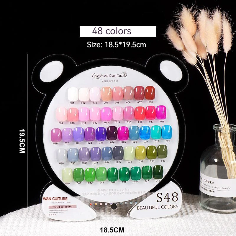 12/15/18/24/36/48 Colors Acrylic Nail Art Display Board Tips for Display Color Book Nail Polish Chart Polish Card Board