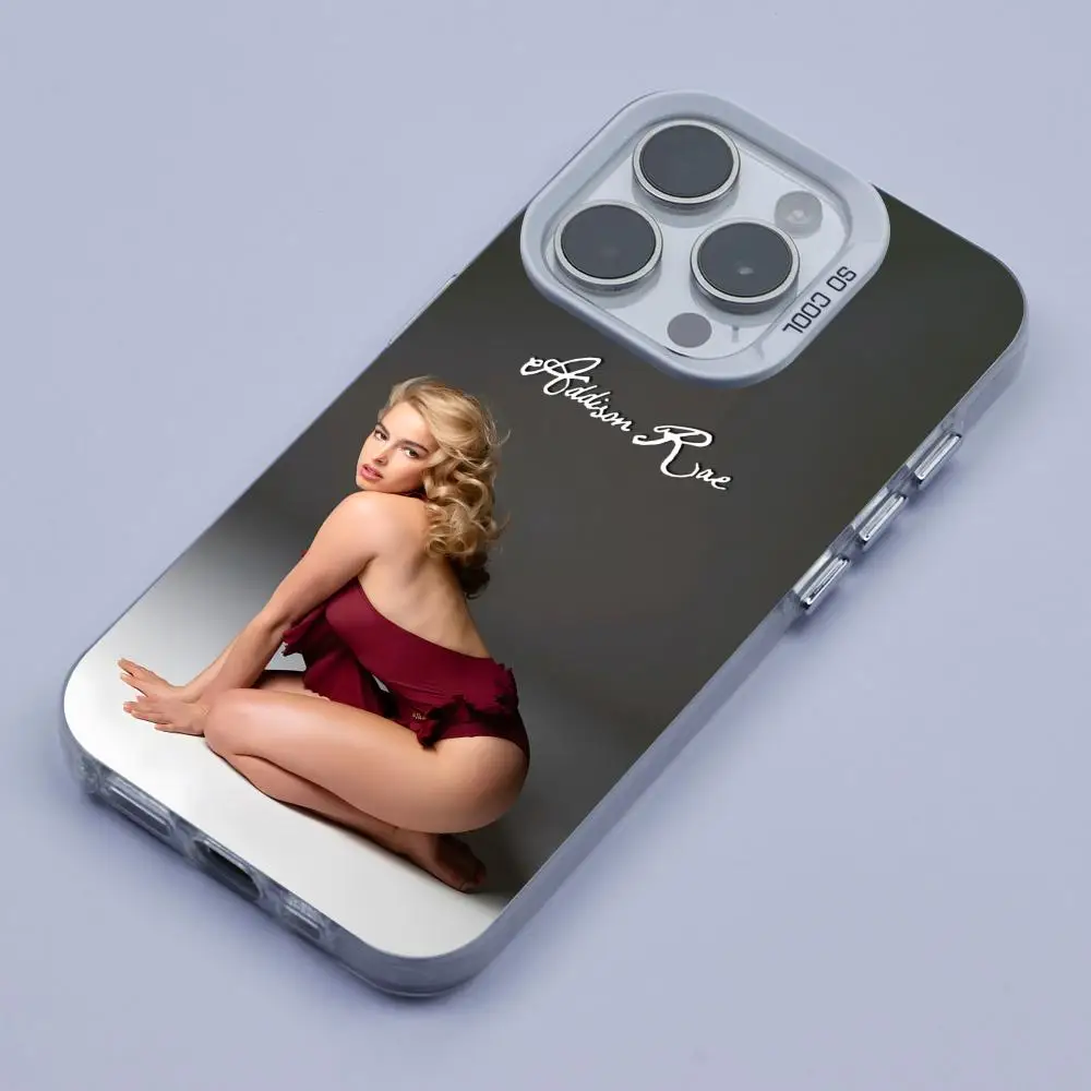 أديسون راي حافظة هاتف محمول آيفون 17 16 15 14 13 12 11 X XR XS 8 7 Air Pro Max Plus غطاء أبيض شفاف ملون #3