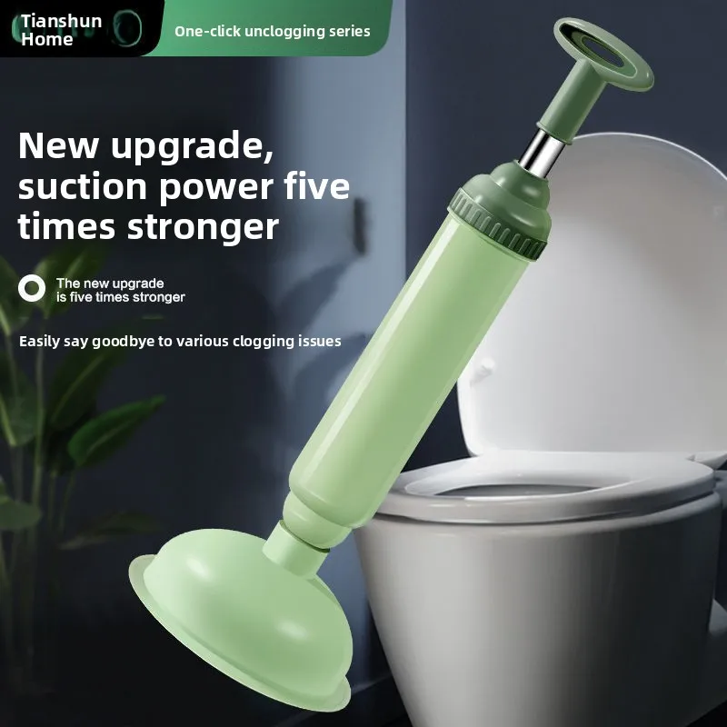 Vacuum Toilet Bowl Plunger Kitchen Sink Drain Cleaner Household Bathroom Plumbing Air Suction Device Toilet Cleaning Tool