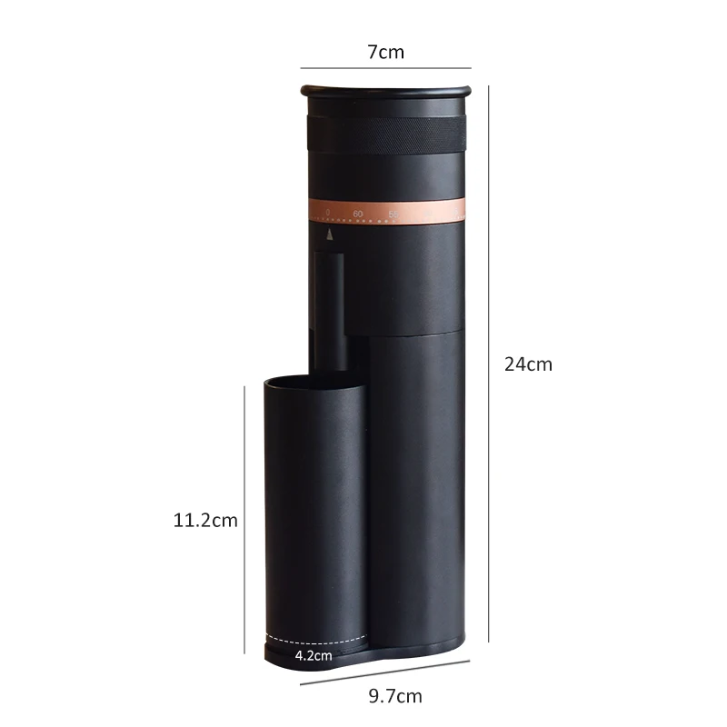 Smart Mini Electric Single Dose Usb Coffee Grinder Motor Small Conical Burr Portable Coffee Grinders Rechargeable for Cafe