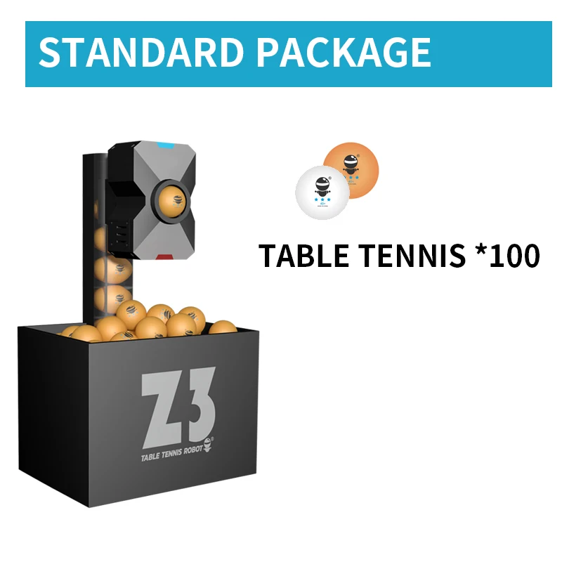 Z3 Table Tennis Tee Machine Household Single Automatic Trainer Professional Serve With 100 balls Table tennis ball machine