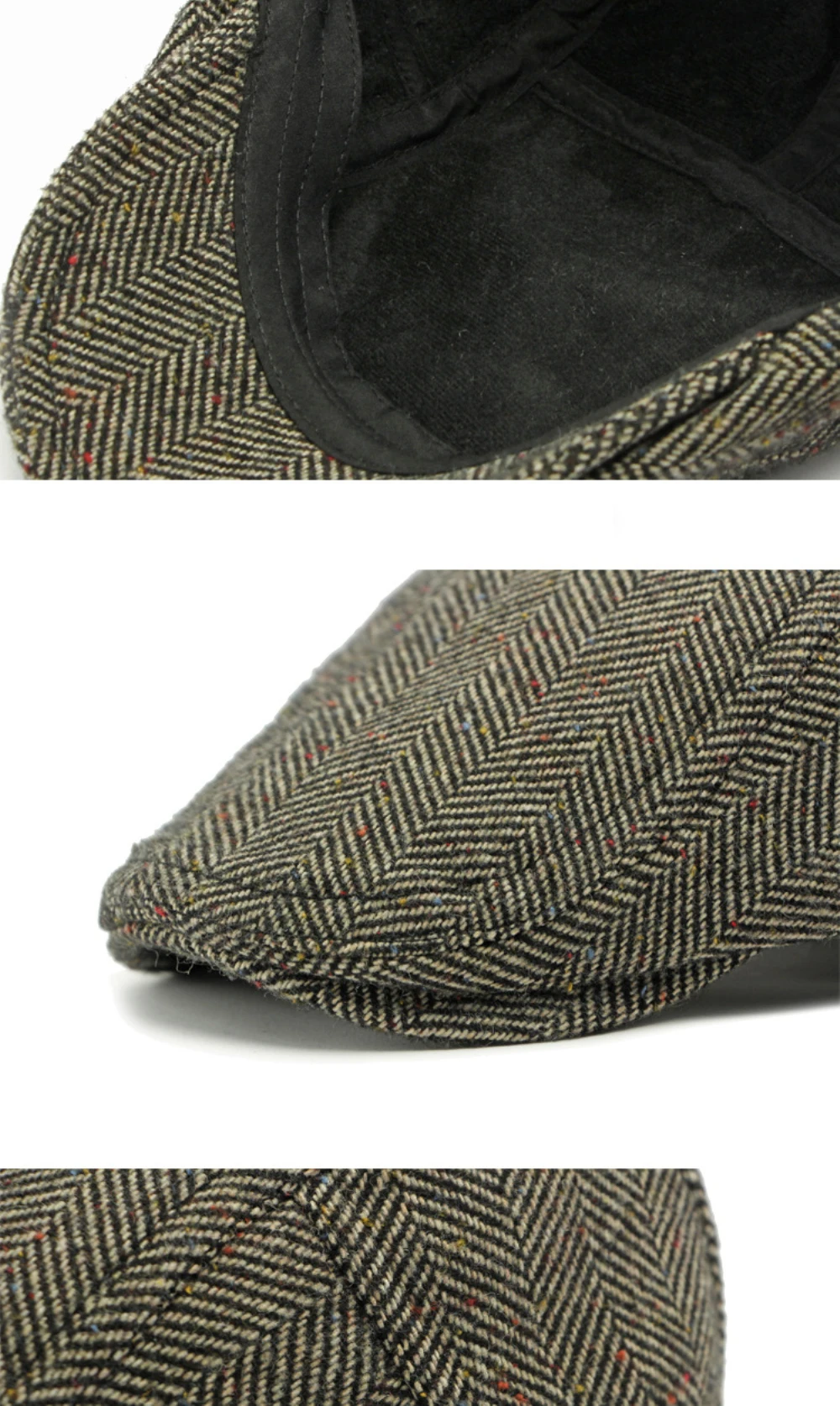 HT4546 Baskenmütze Wolle Hut Männer Frauen Angepasst Ivy Flache Kappe Retro Künstler Maler Gestreiften Baskenmütze Hut Männlich Weiblich Herbst Winter Baskenmütze Kappe – Detail 13