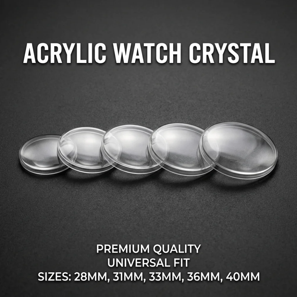 Thick High Domed Acrylic Watch Mirror 28-40mm Transparent Acrylic Pot Cover Crystal Clear Watch Accessories Watch Restoration