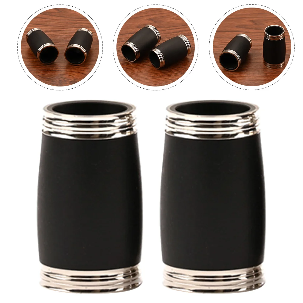 2 Pcs Musical Instrument Clarinet Instruments Speakers Metal Trombone Practice Mute Accessories