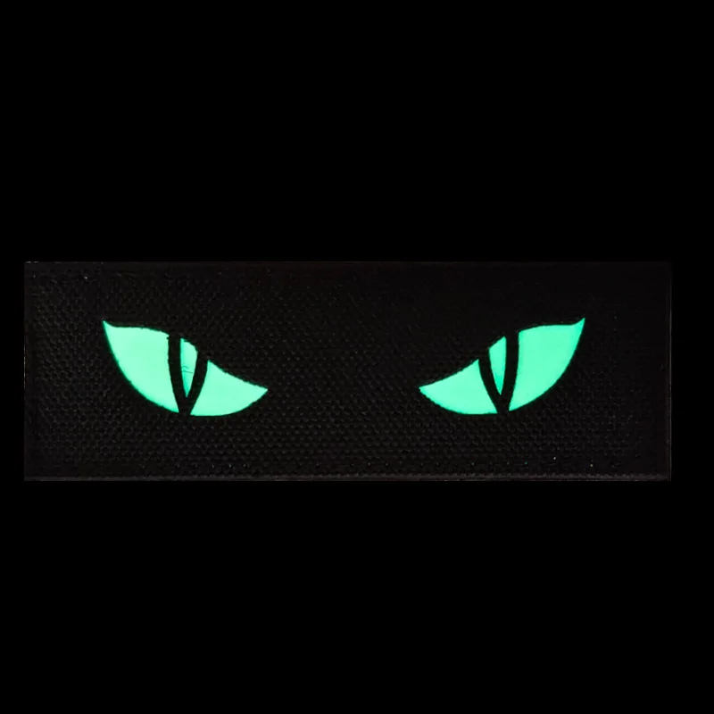 Cat\'s Eye Devil\'s Eye IR Identification Badge Glow In Dark Hook & Loop Patch for Helmet Hat Outdoor Backpack Tactical Patch