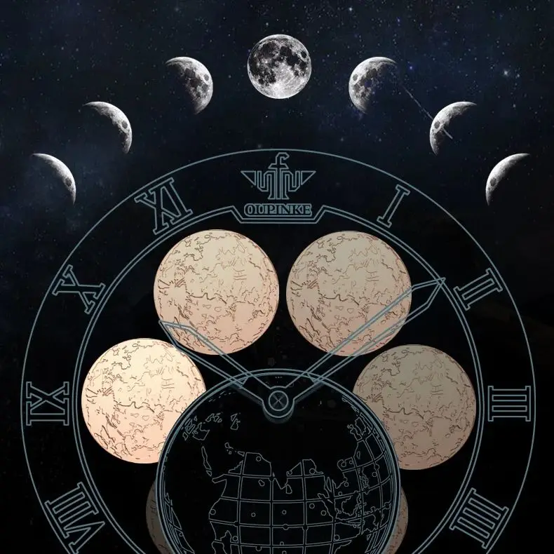 OUPINKE 3230 ساعة ذهبية وردية للرجال السماء المرصعة بالنجوم الهاتفي اليابان المستوردة حركة الساعات الميكانيكية رجل الساعات #6